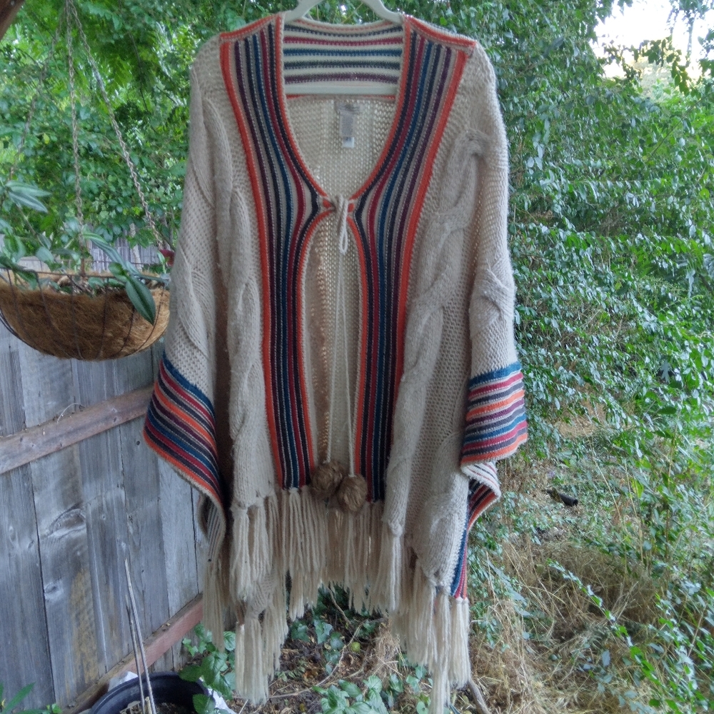 Vintage Lucky Brand Alpaca blend sweater poncho